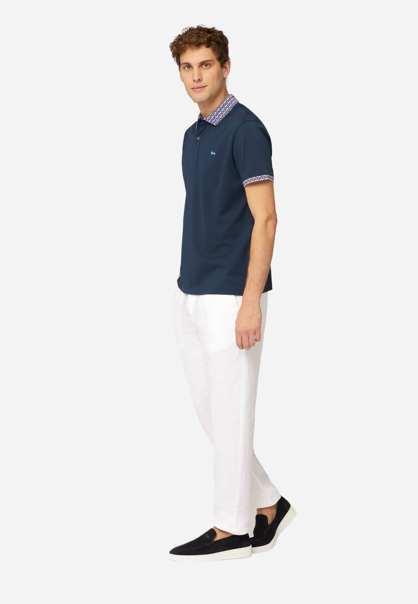 CAMISETA POLO HARMOT&BLAINE AZUL ALGOD (LRL375021215-801)