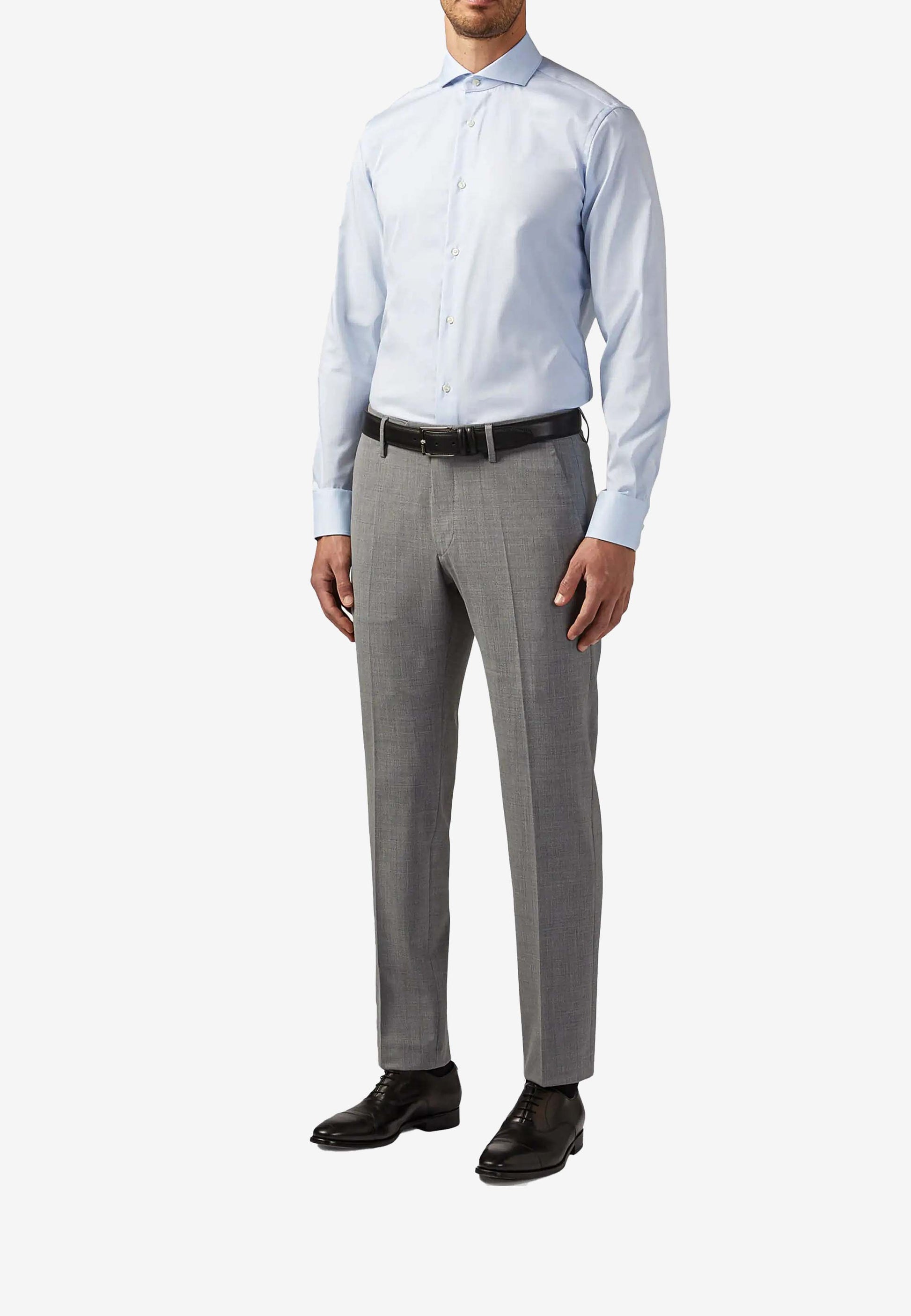 Camisa Boggi Azul en Algodón y Elastano