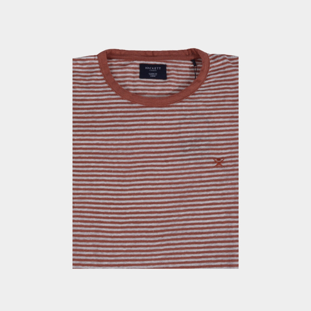 CAMISETA TSHIRT HACKETT NARANJA RYS 100% LINEN (HM500731-245)