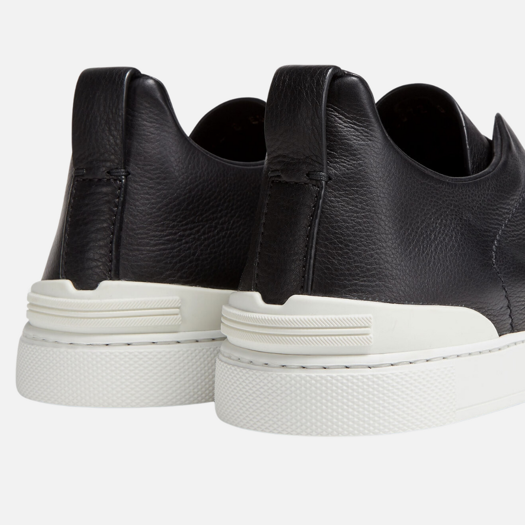 TENIS E. ZEGNA NEGRO CUERO (LHCVO-S4667Z-NAV)