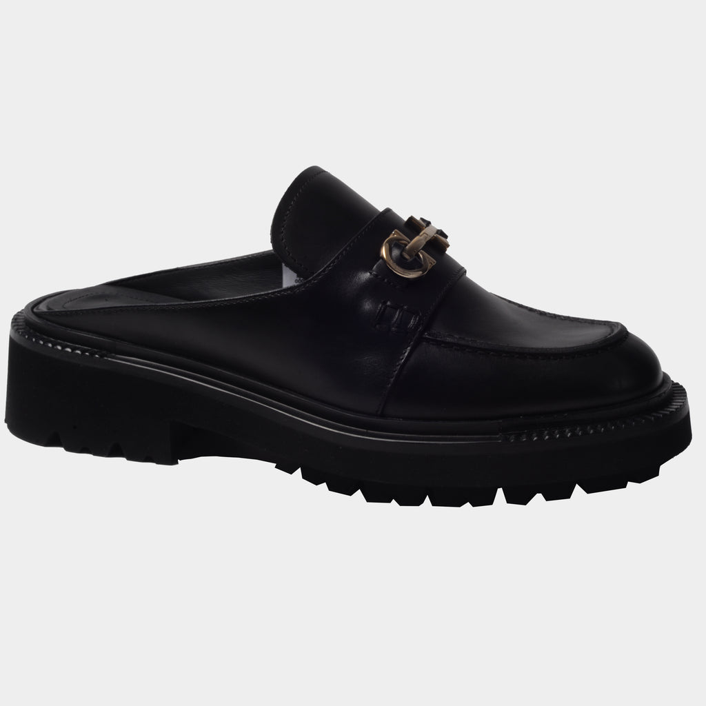 Zapato Dama Mule Gancini Negro