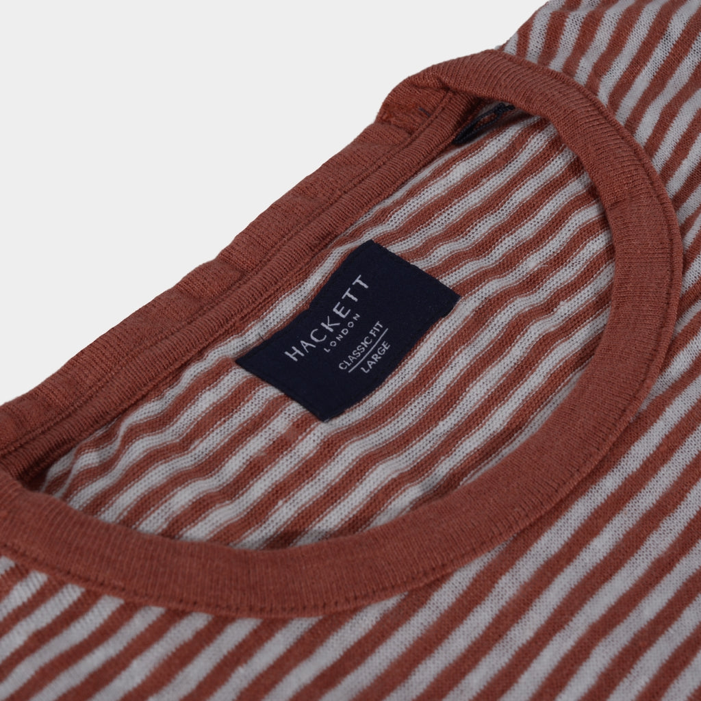 CAMISETA TSHIRT HACKETT NARANJA RYS 100% LINEN (HM500731-245)
