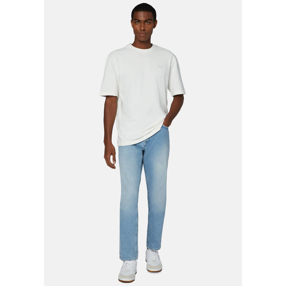 Jeans Boggi Clásico Corte Recto Azul Claro B.