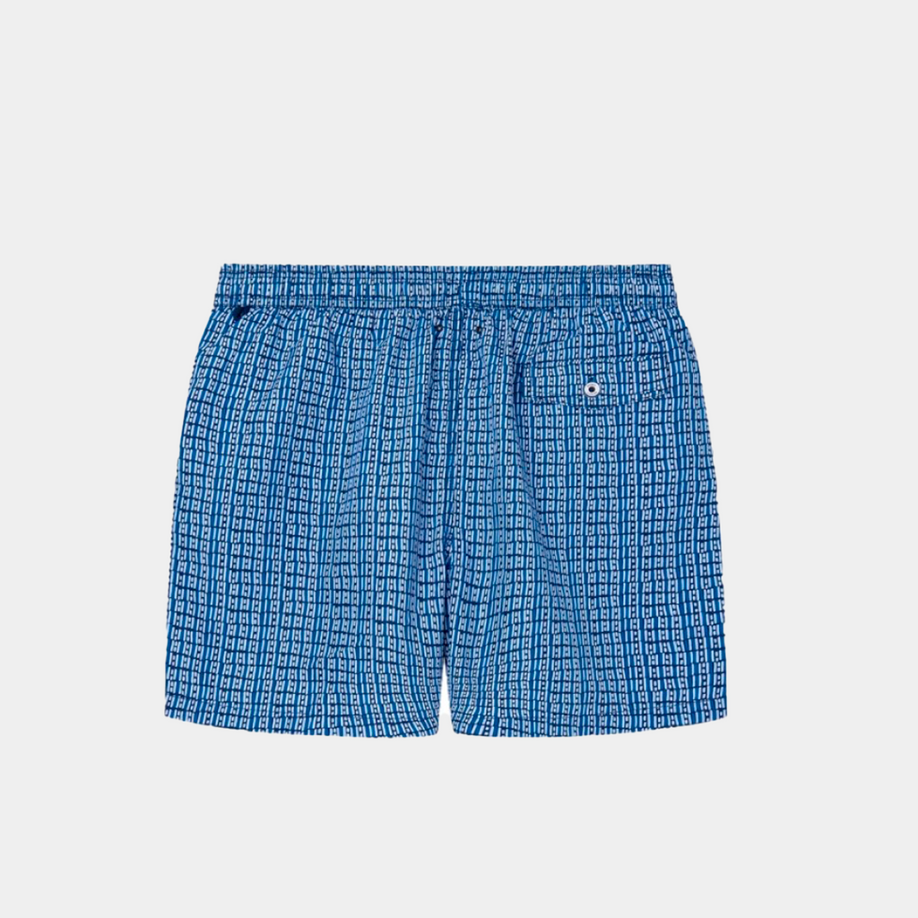 Bermuda Playera Azul Microdiseño Azul H.L.