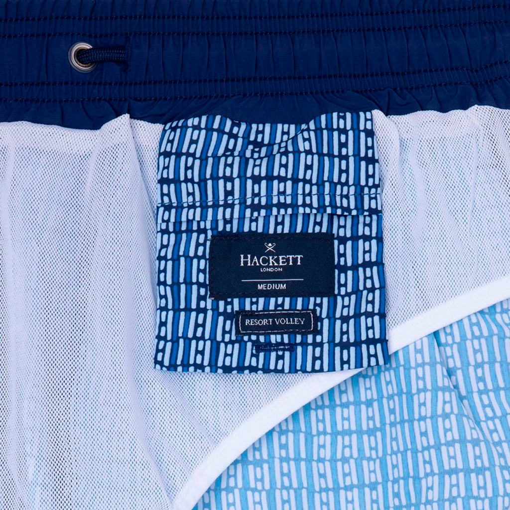 Bermuda Playera Azul Microdiseño Azul H.L.