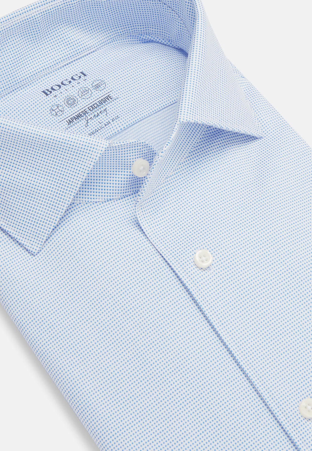 CAMISA BOGGI AZUL PTOS ALGODON (23P011301)