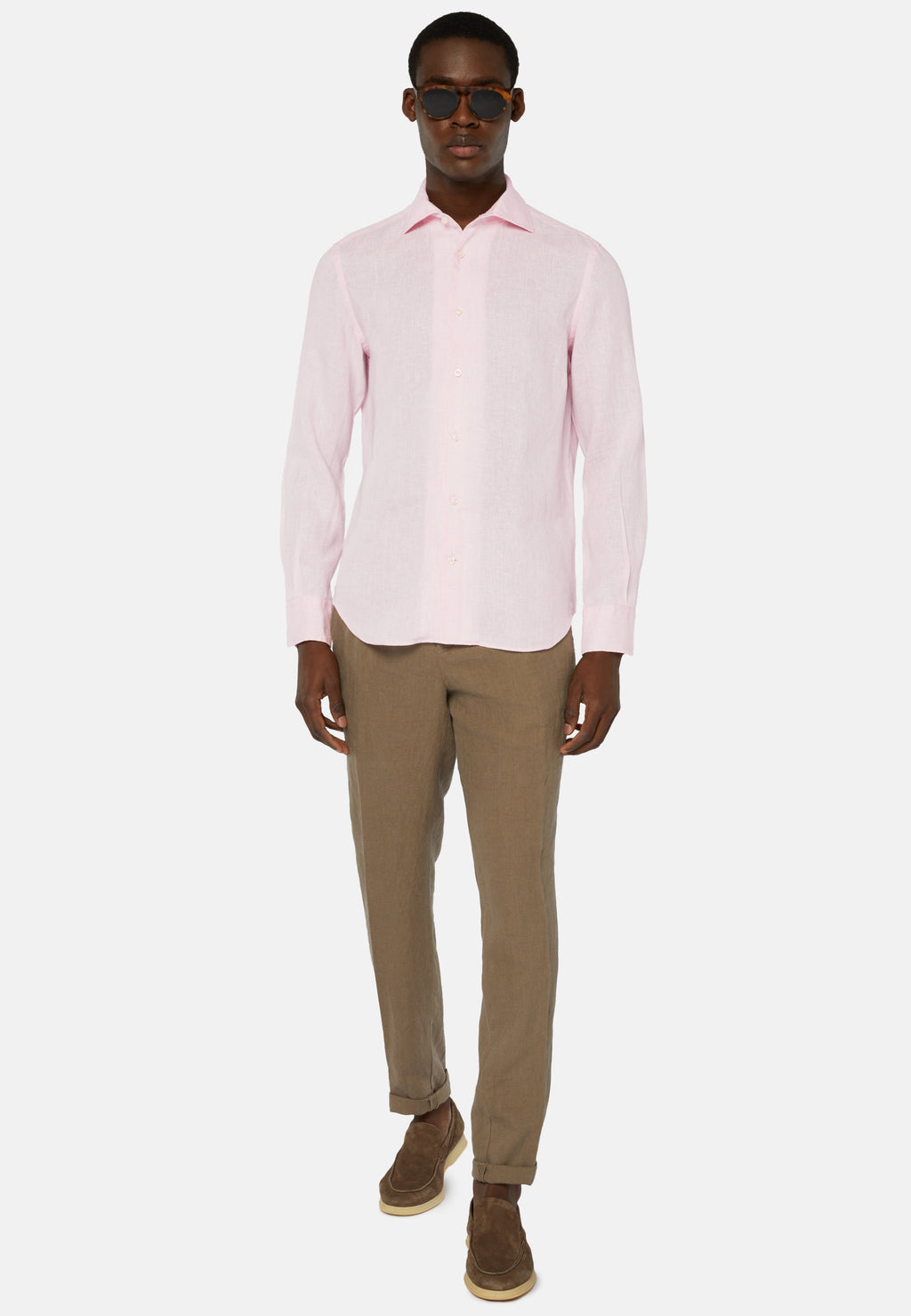 CAMISA SPORT BOGGI ROSADO LINO ALGODON (23P042710)