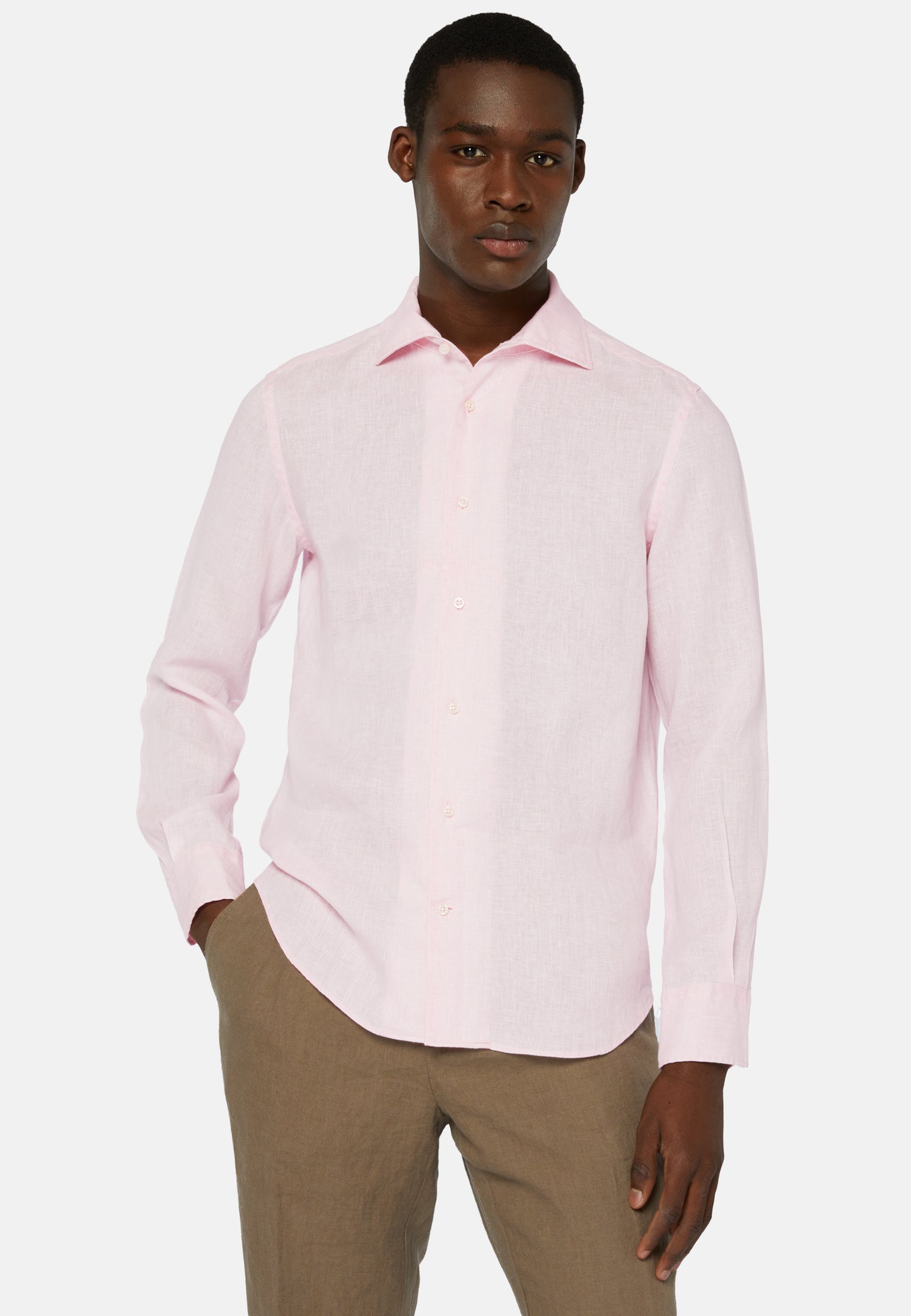 CAMISA SPORT BOGGI ROSADO LINO ALGODON (23P042710)