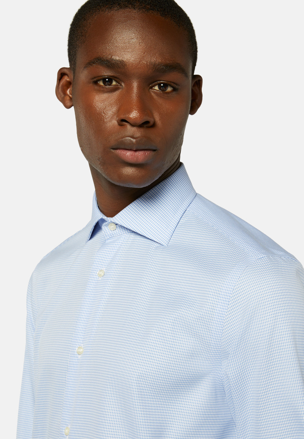 CAMISA BOGGI AZUL TEXT ALGODON (23P045501)