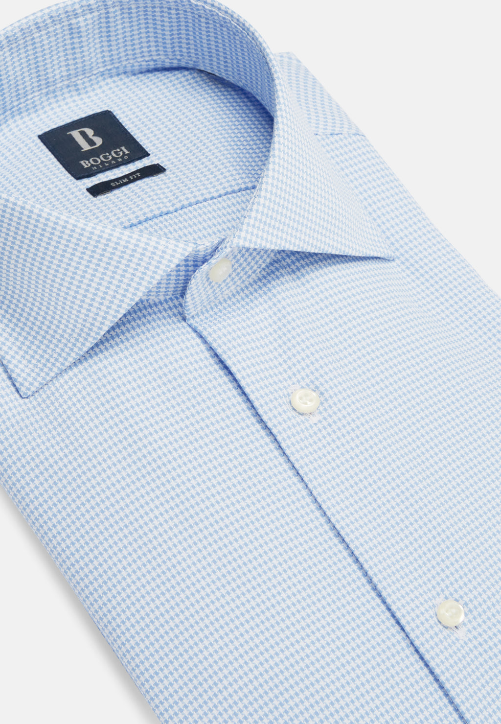 CAMISA BOGGI AZUL TEXT ALGODON (23P045501)