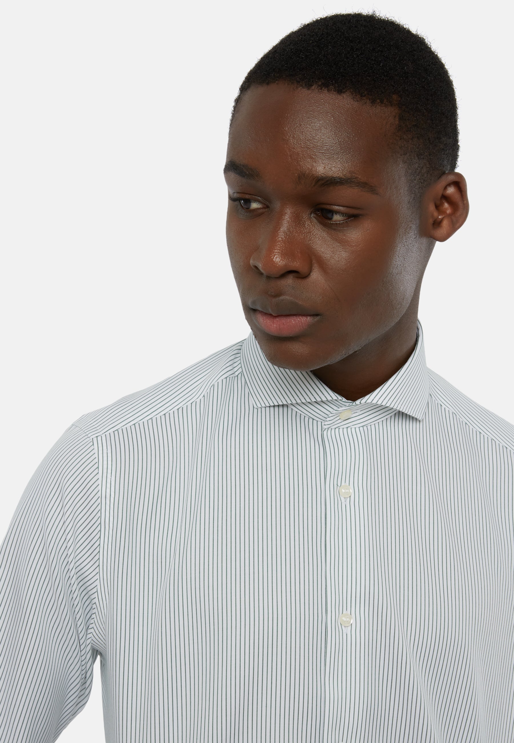 Camisa Blanca Rayas Gris B.