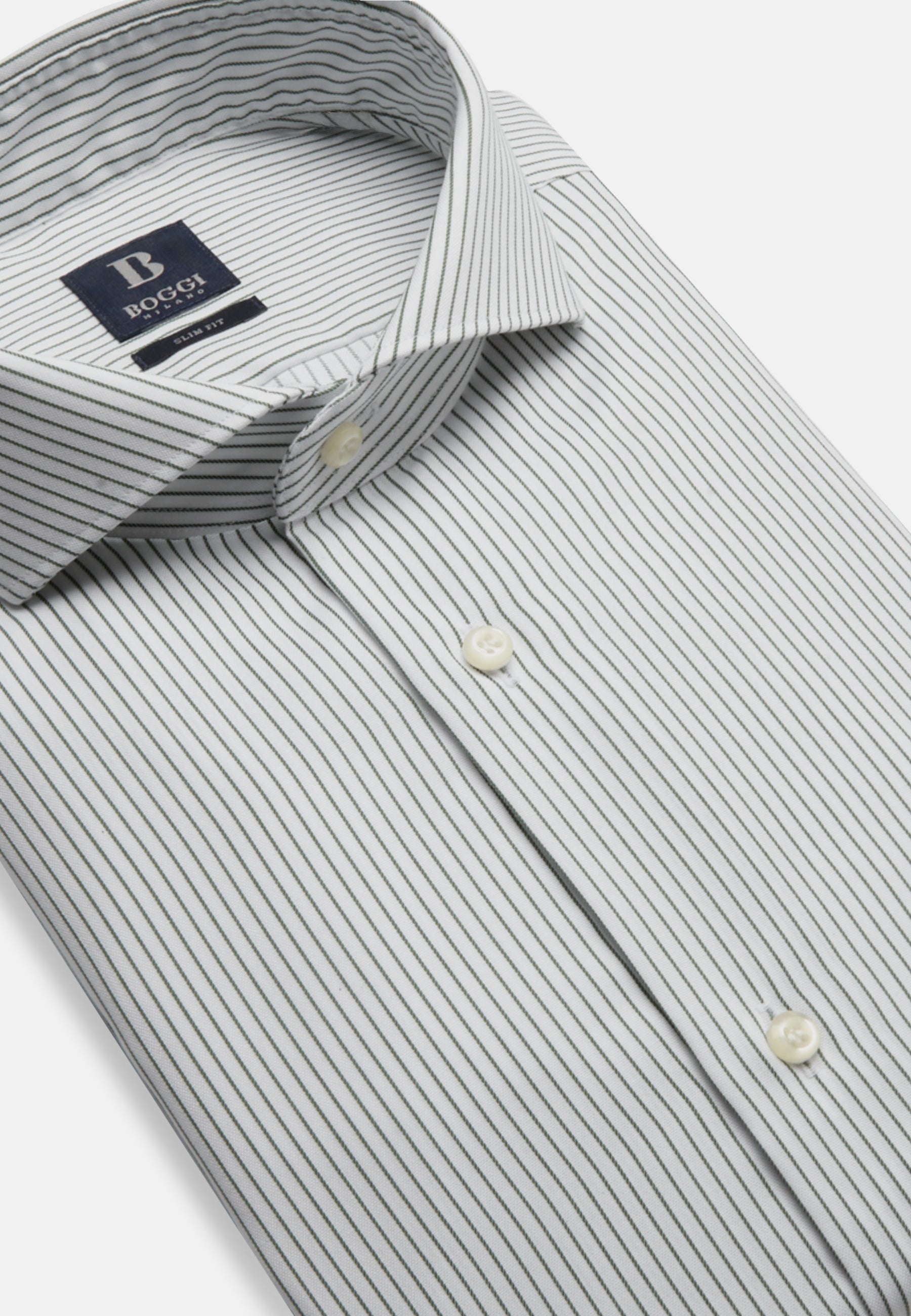 Camisa Blanca Rayas Gris B.