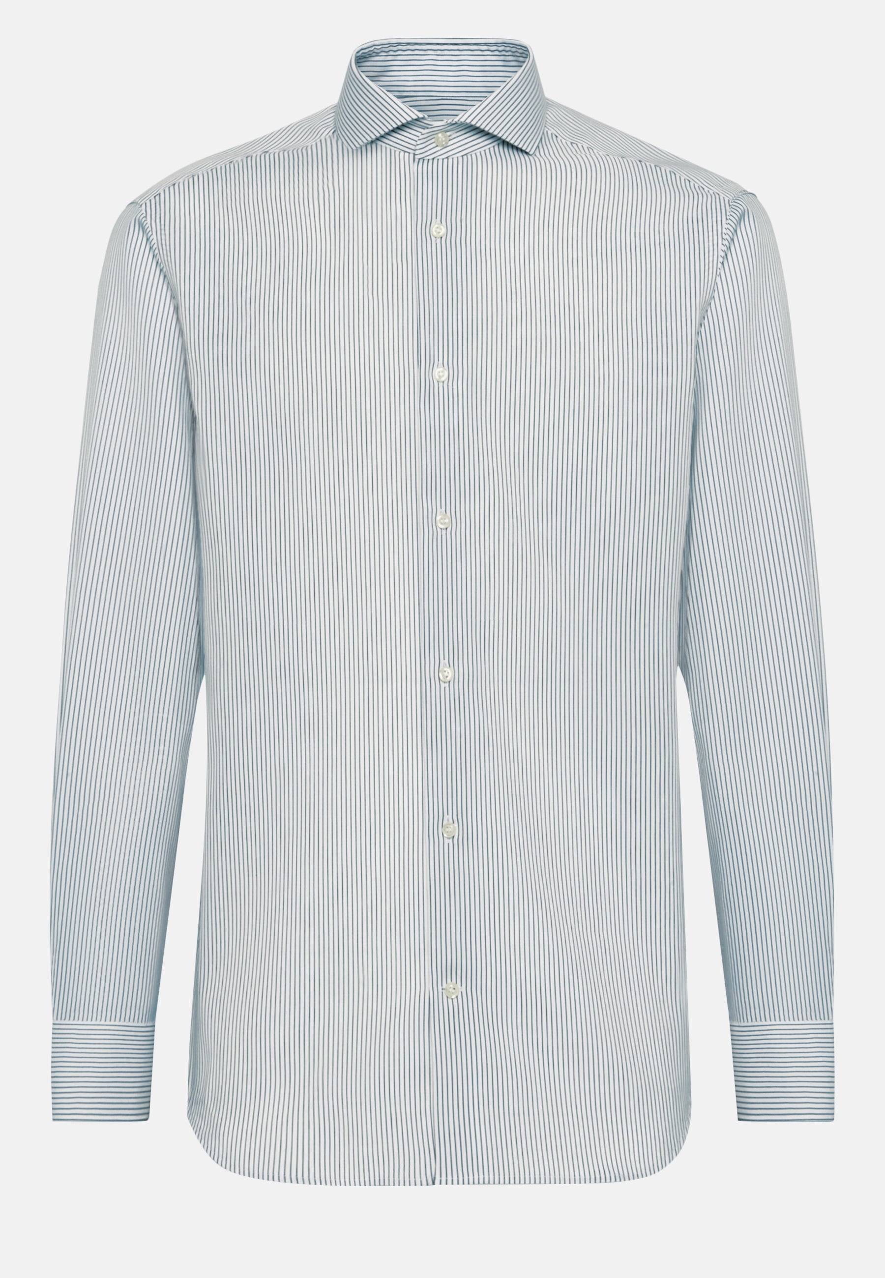 Camisa Blanca Rayas Gris B.