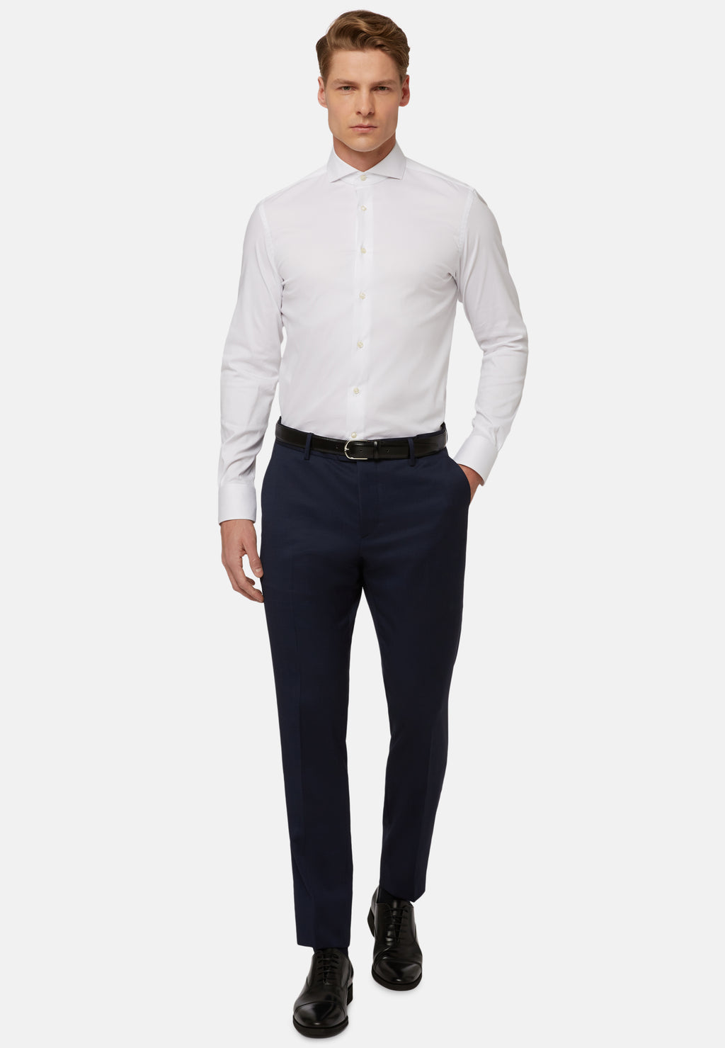 CAMISA BOGGI BLANCO ALGODON (23P060101)