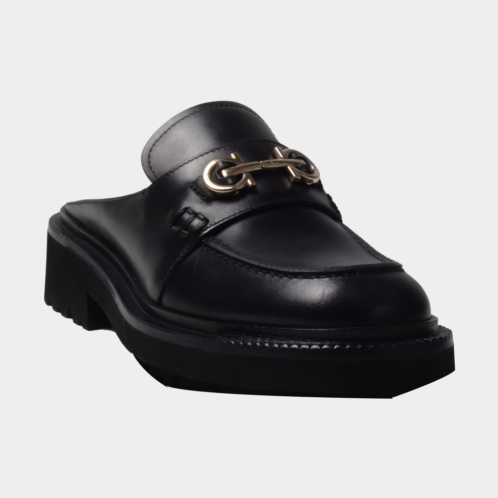 Zapato Dama Mule Gancini Negro