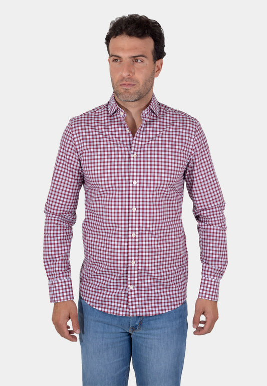 CAMISA HACKETT ROJO/CUADS (HM309186-2AK)