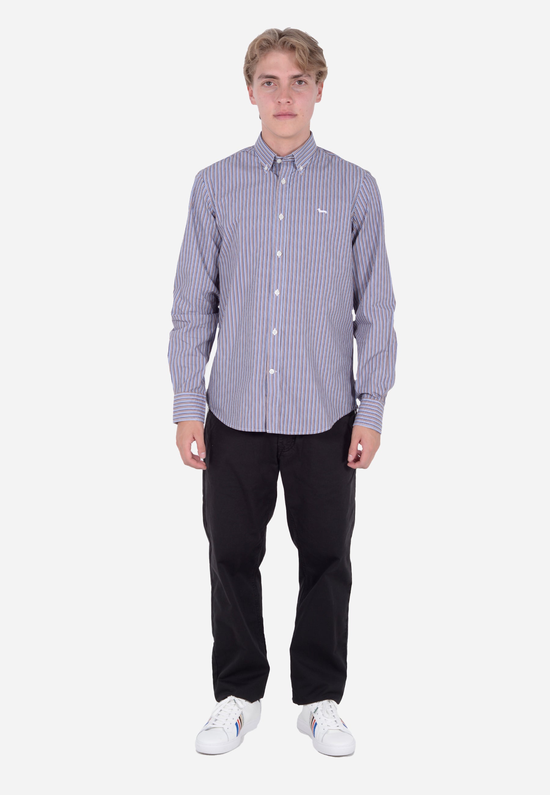 Camisa Formal Rayas Verticales Hombre H&B
