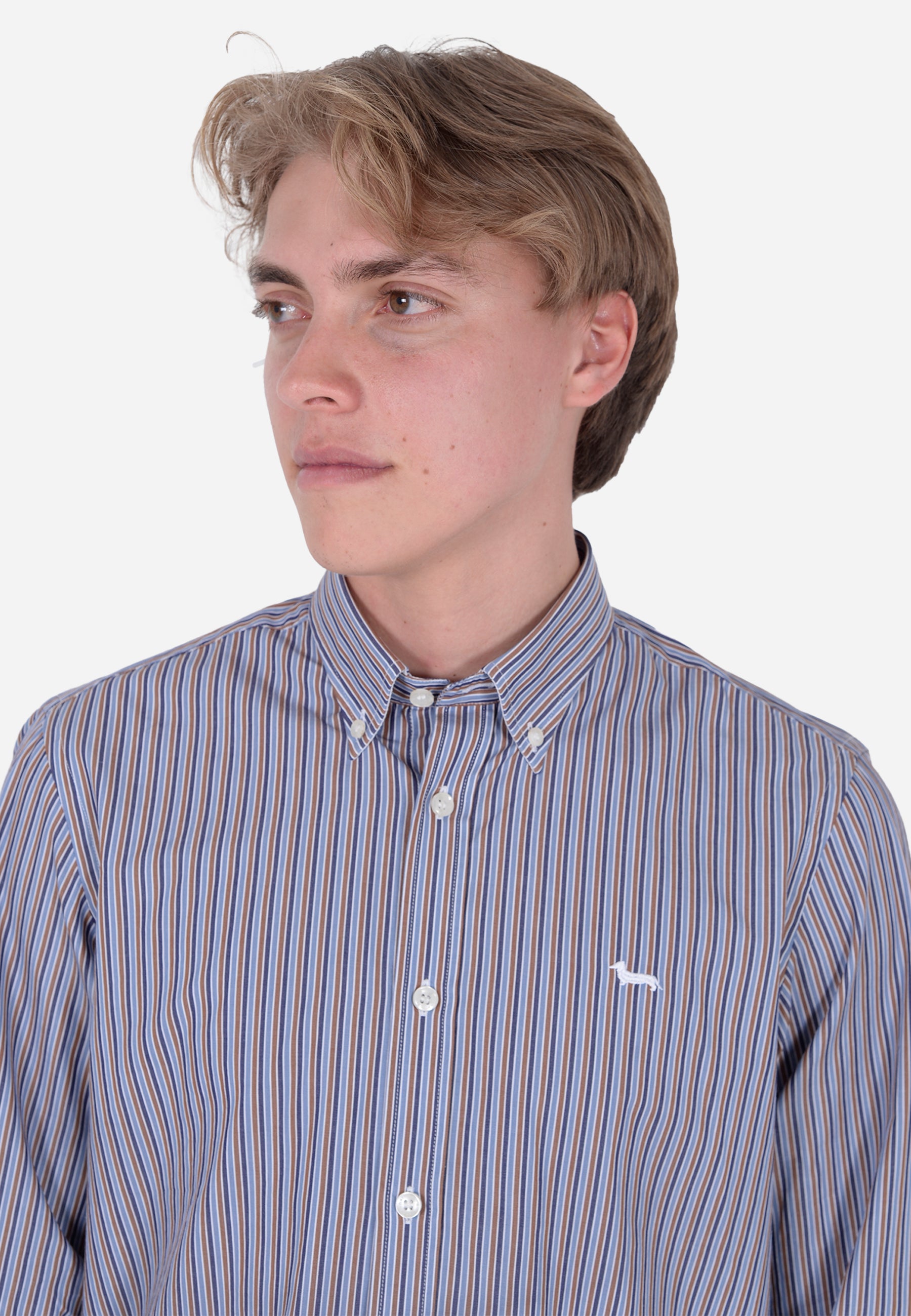 Camisa Formal Rayas Verticales Hombre H&B