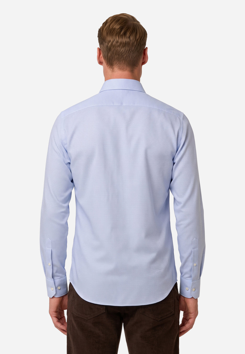 Camisa Azul Claro Con Microcuadro BM.