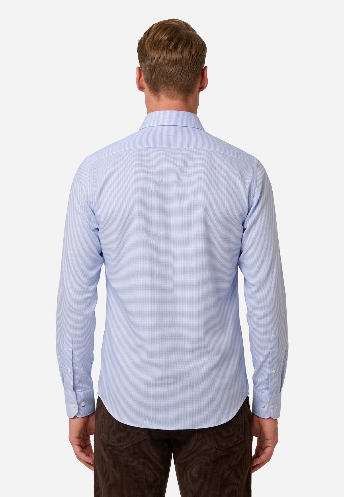 Camisa Azul Claro Con Microcuadro BM.