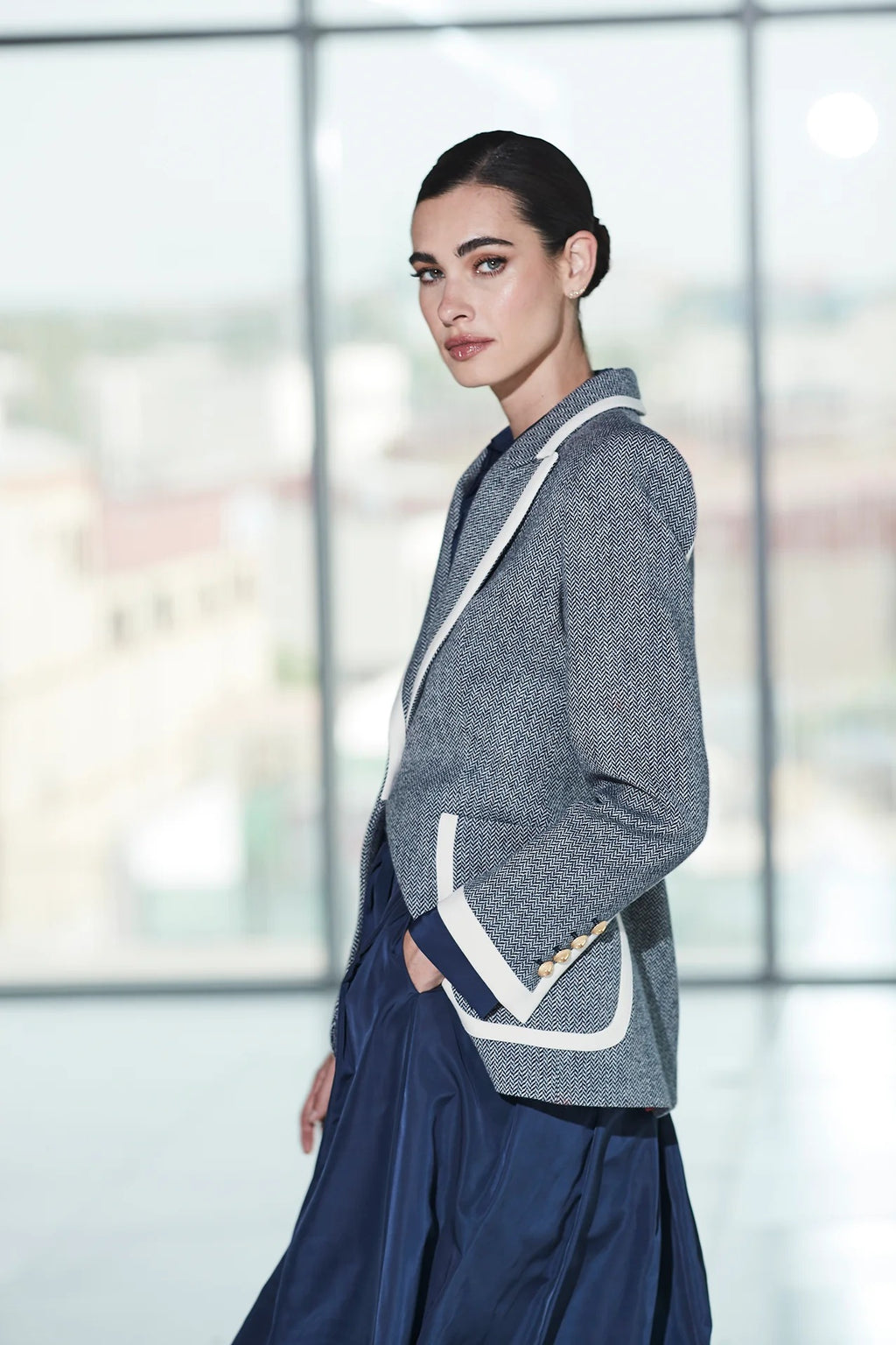 Blazer Gris Dama T.E.