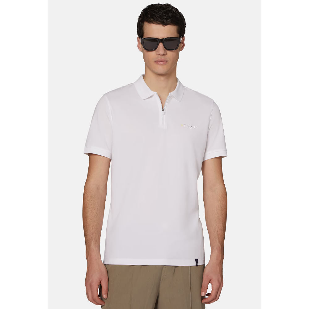 CAMISETA POLO BOGGI BLANCO ALG + POLI +ELAS