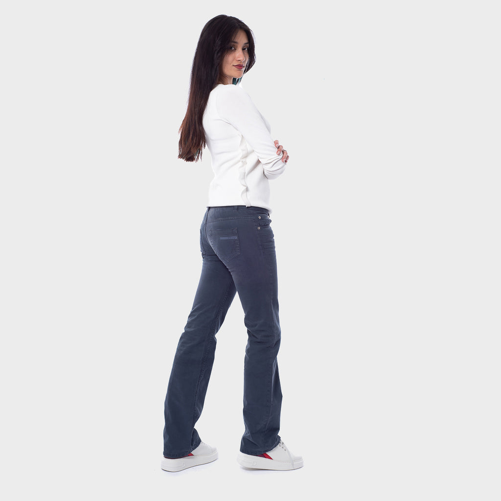 Pantalón Vaquero De Corte Recto En Mezcla De Algodón Azul P.