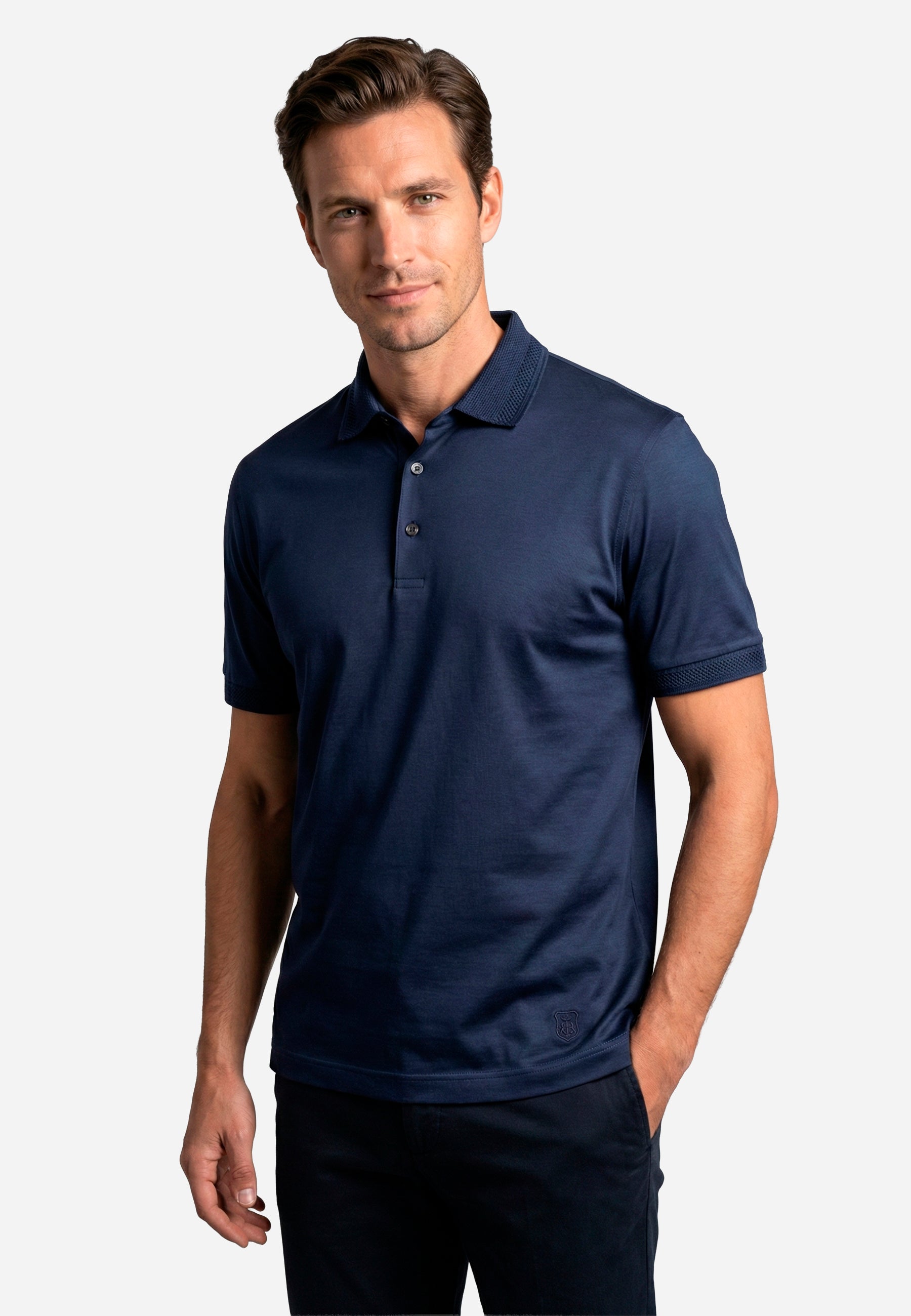 Camiseta Polo Básica Azul Profundo C.