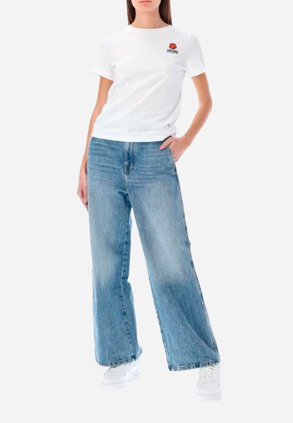 CAMISETA-TSHIRT KENZO DAMA BLANCO ALGODON (FC62TS0124SO-01)