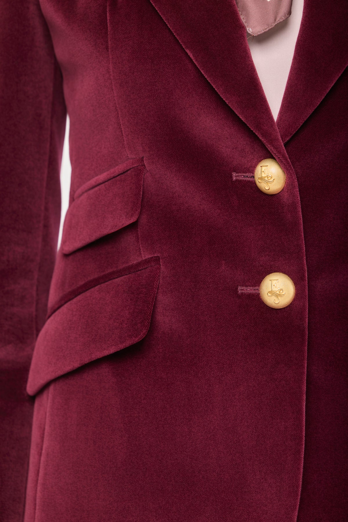Blazer Dama Bordeaux Velours T.E.