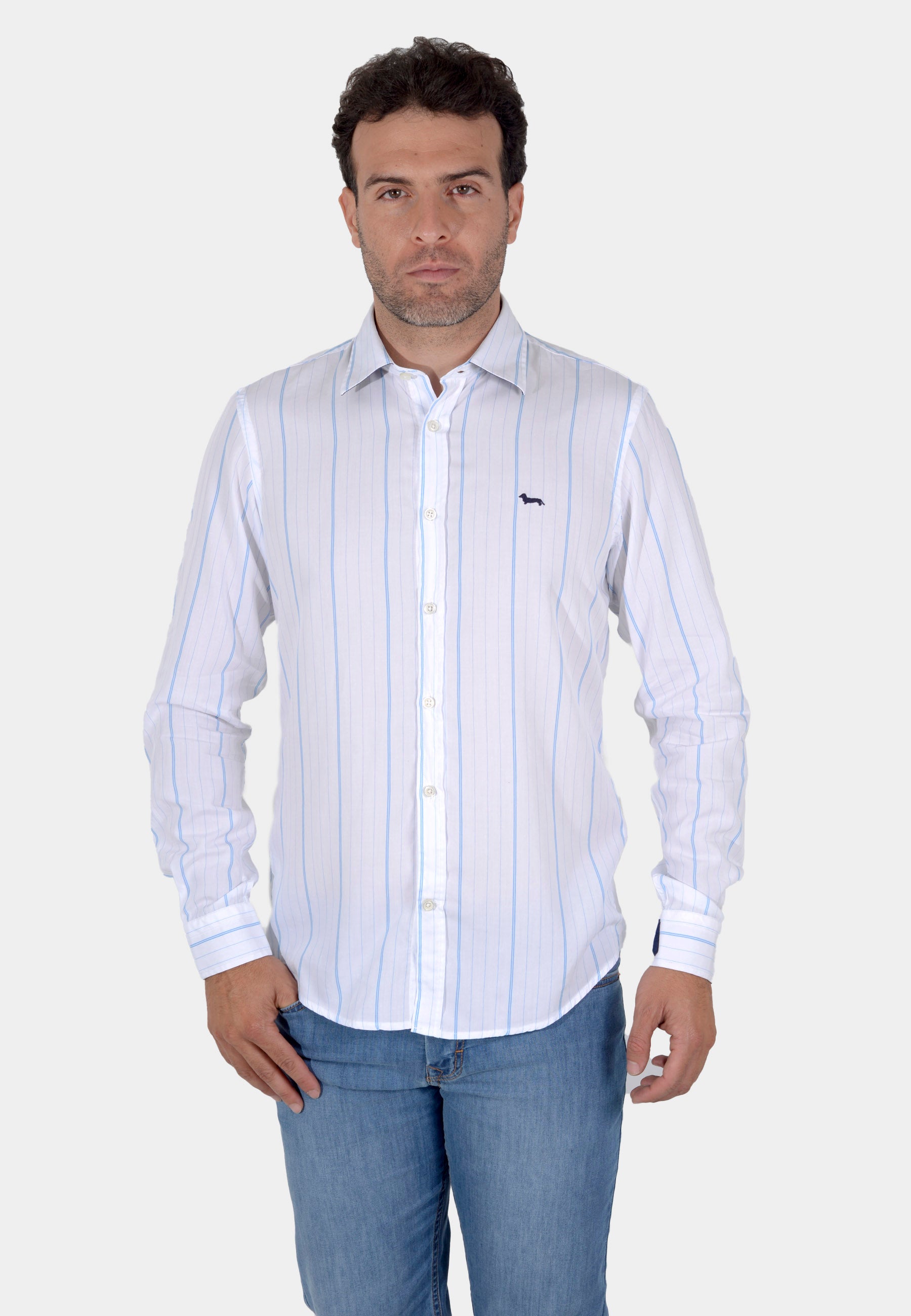 Camisa Blanca Rayas Náuticas H&B