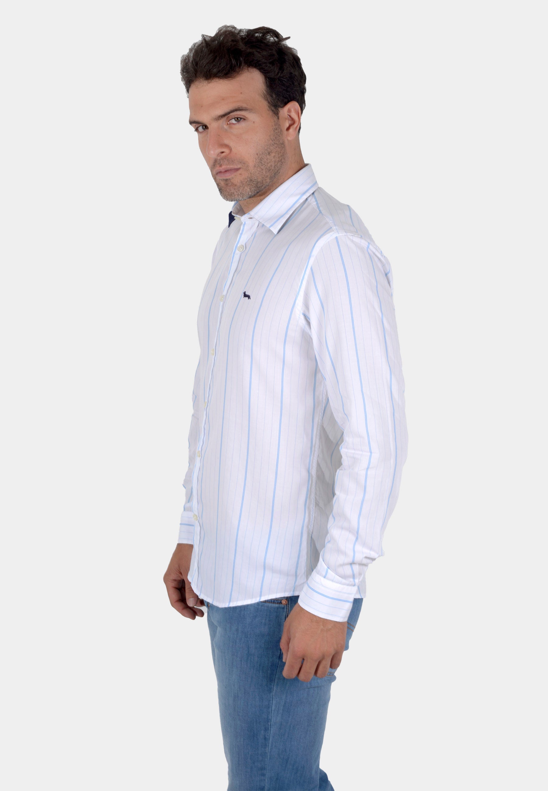 Camisa Blanca Rayas Náuticas H&B