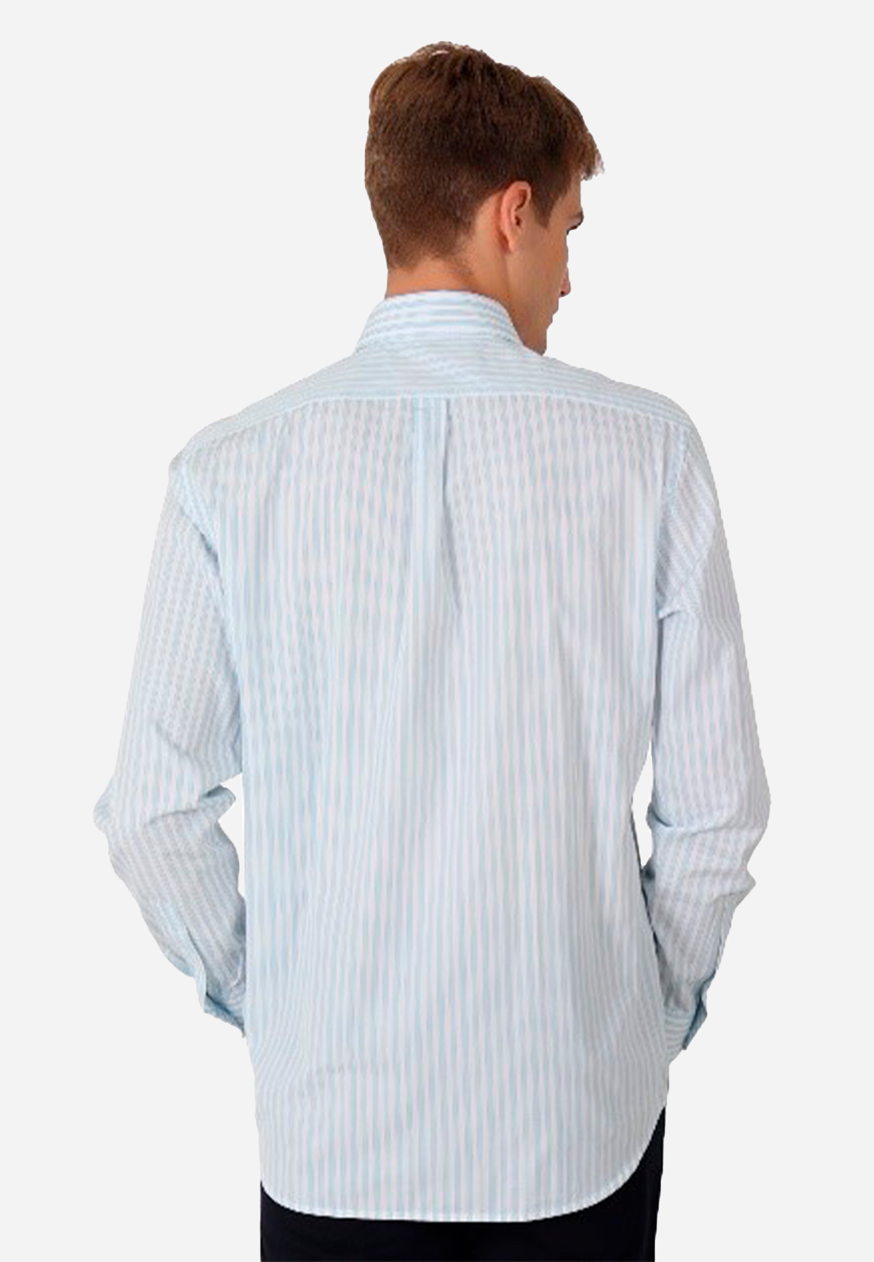 Camisa Para Hombre Color Blanca/Azul H&B