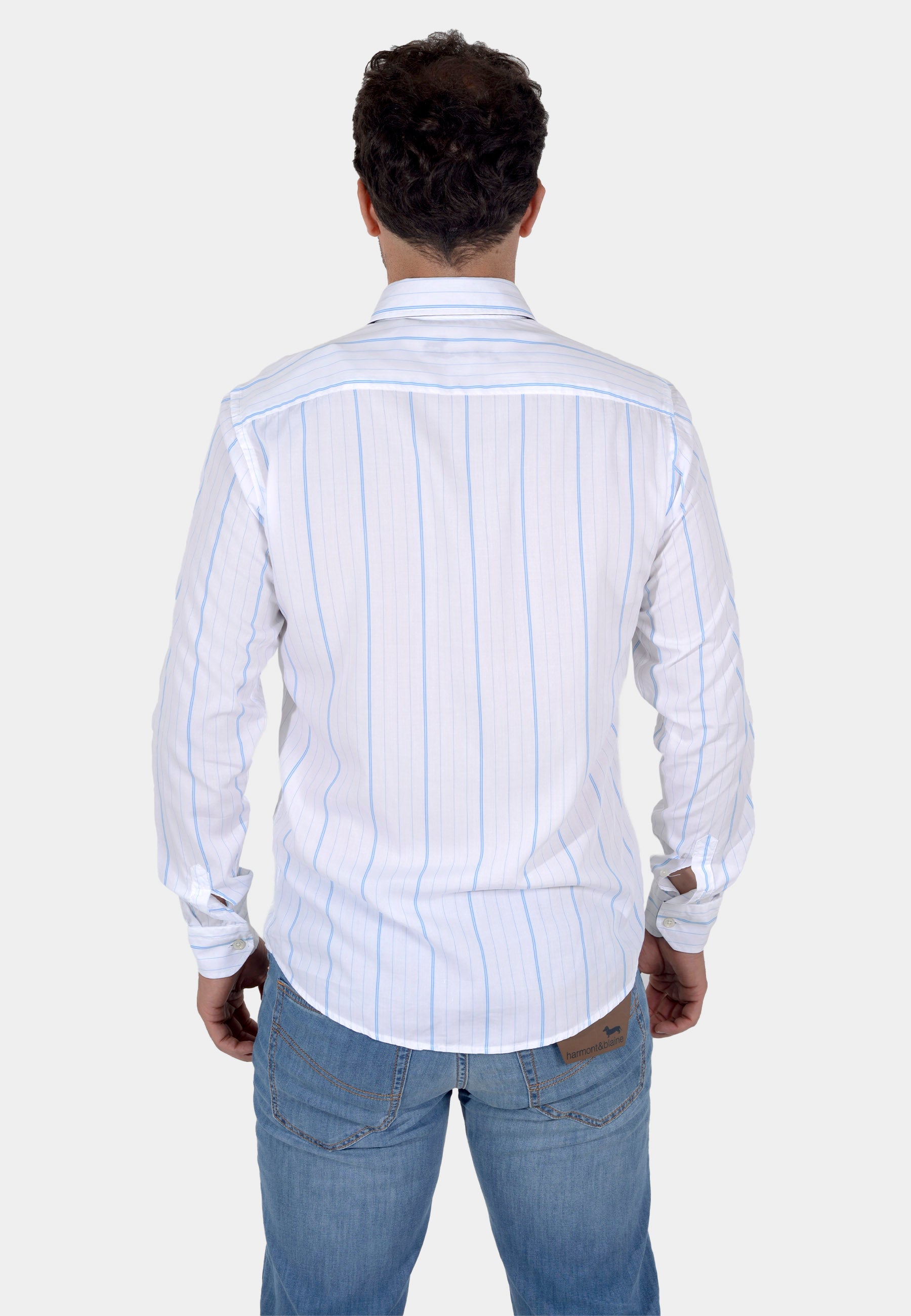 Camisa Blanca Rayas Náuticas H&B