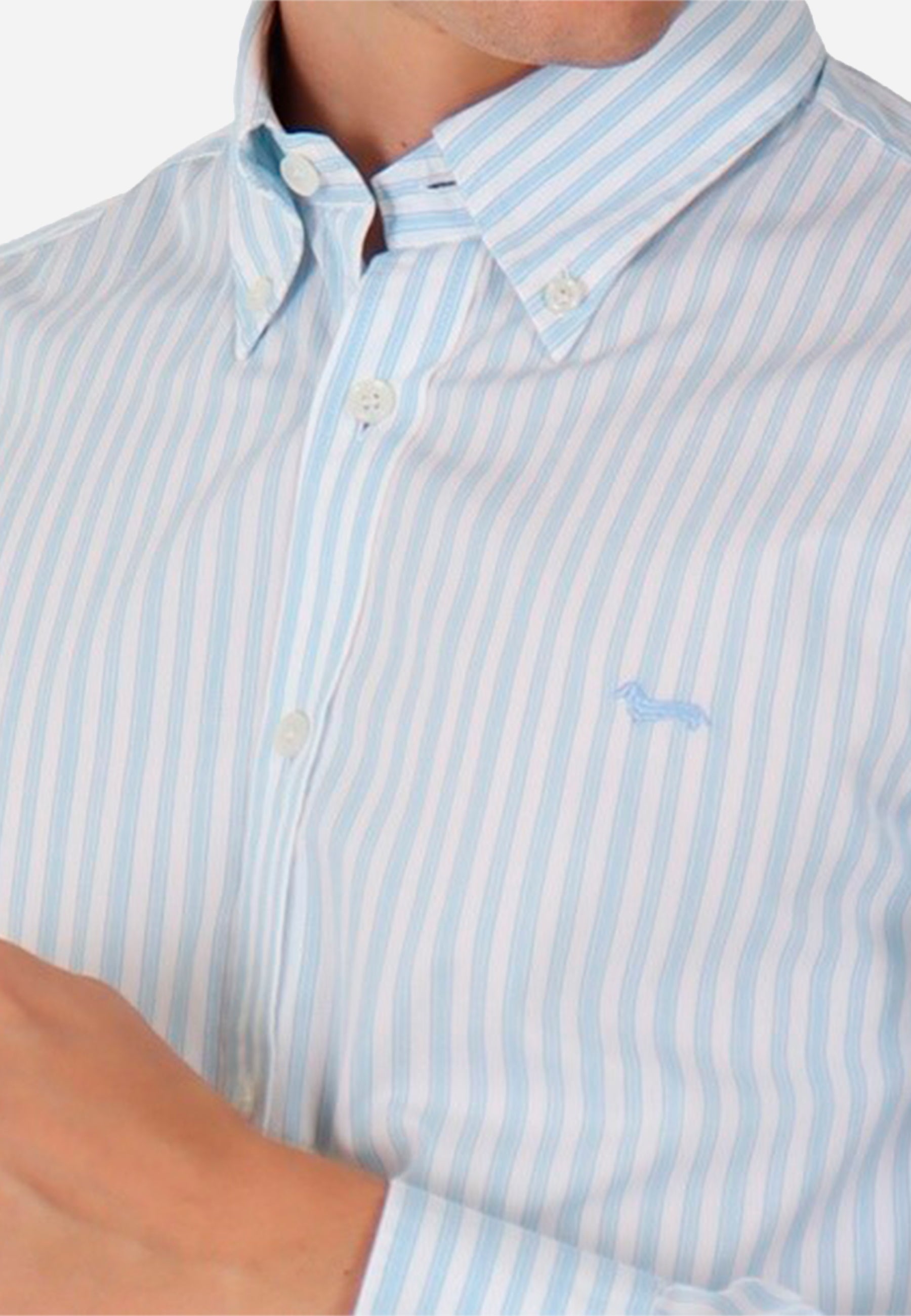 Camisa Para Hombre Color Blanca/Azul H&B