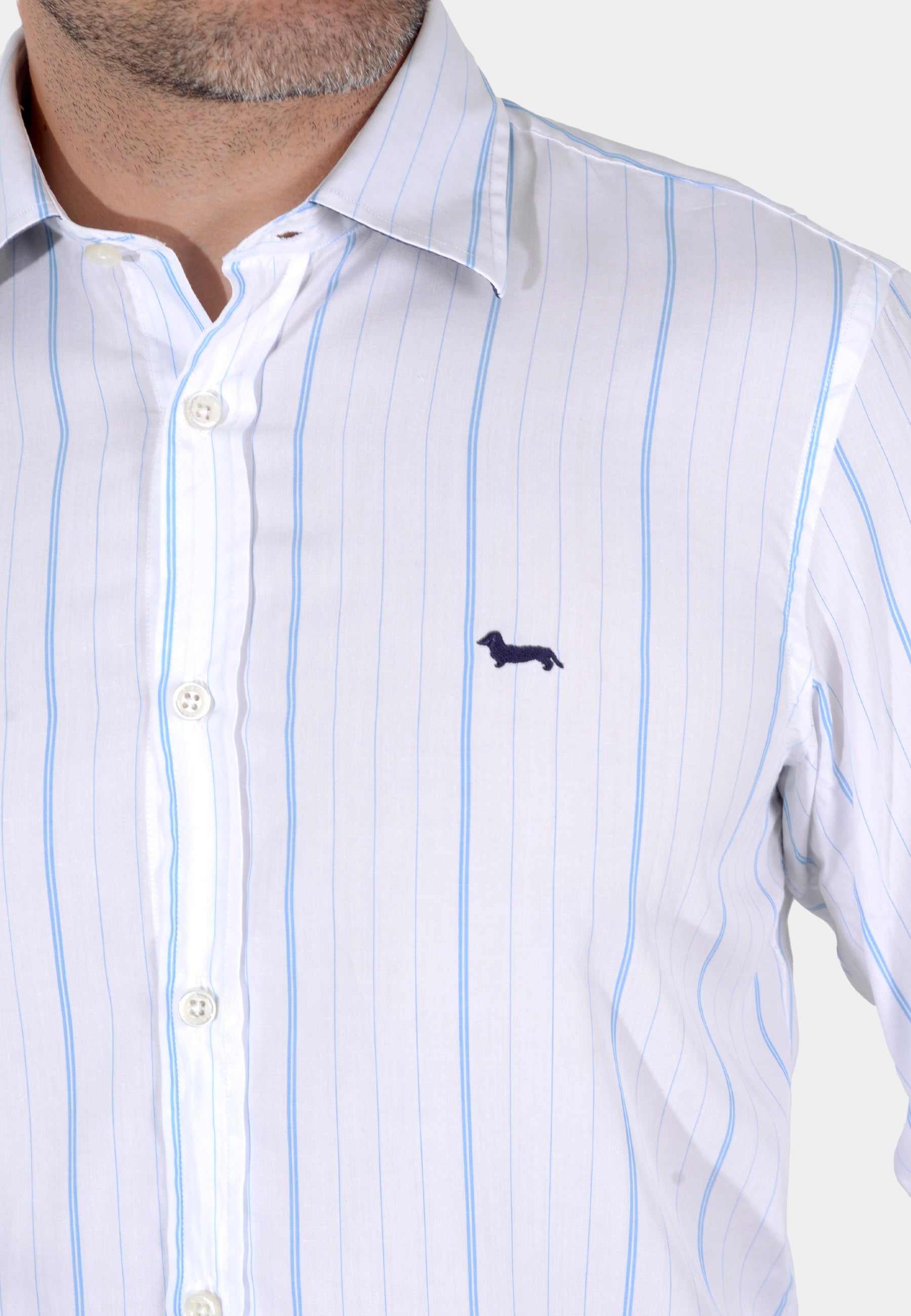 Camisa Blanca Rayas Náuticas H&B