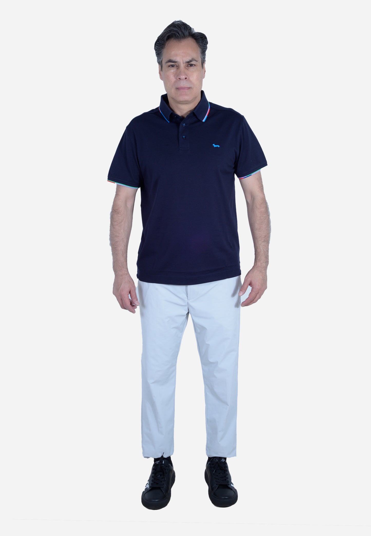 CAMISETA POLO HARMONT & BLAINE AZUL ALGODÓN (LRL381021148-801)