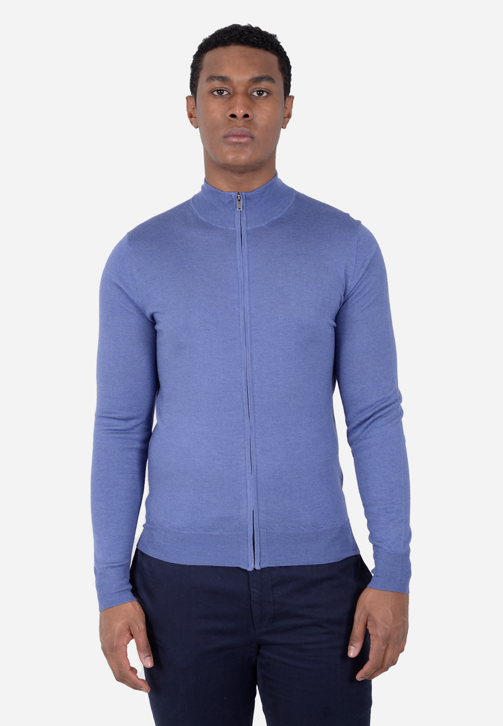 SWETER HACKETT LONDON AZUL LANA MERINO + SEDA (HM703135-564)