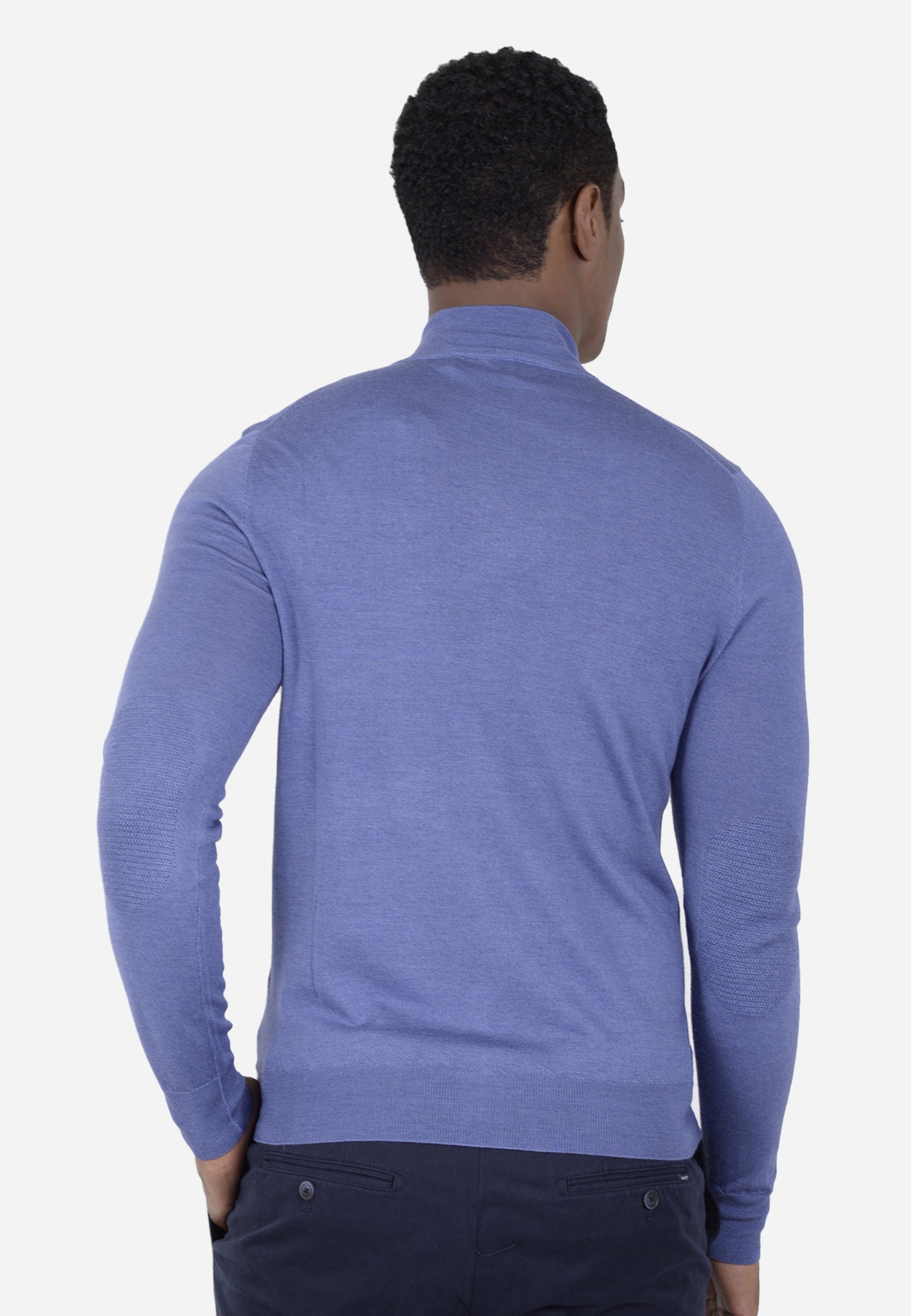 SWETER HACKETT LONDON AZUL LANA MERINO + SEDA (HM703135-564)