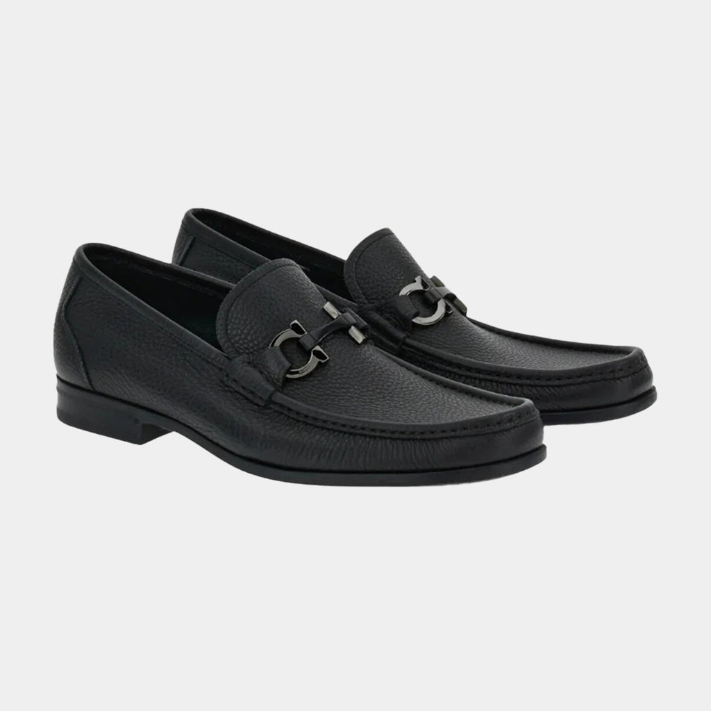 ZAPATO FERRAGAMO NEGRO ALGODON (642848-GRANDIOSO)