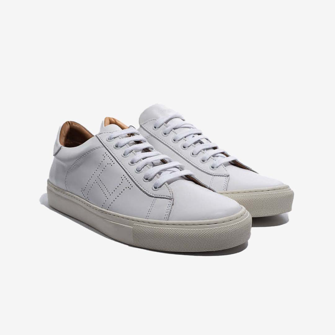 TENIS HACKETT 100% COW LEATHER BLANCO (HMS20694-800)