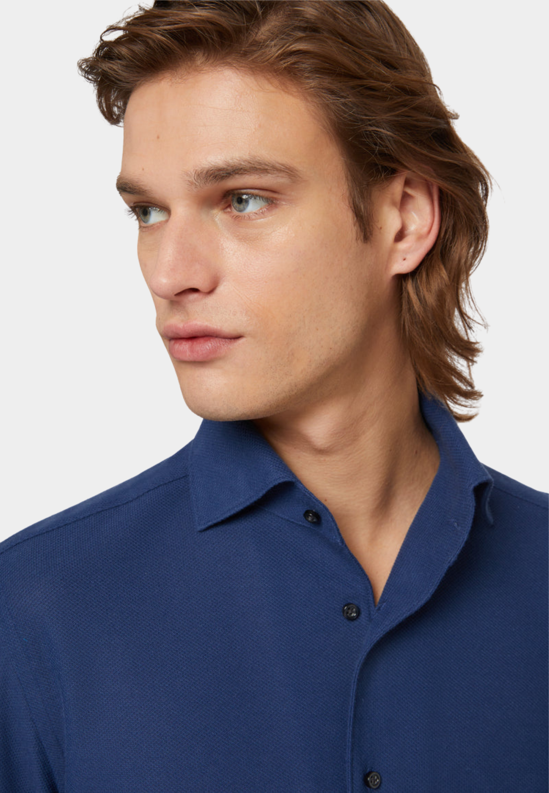 Camisa Azul Zafiro Tejido Estructurado B.