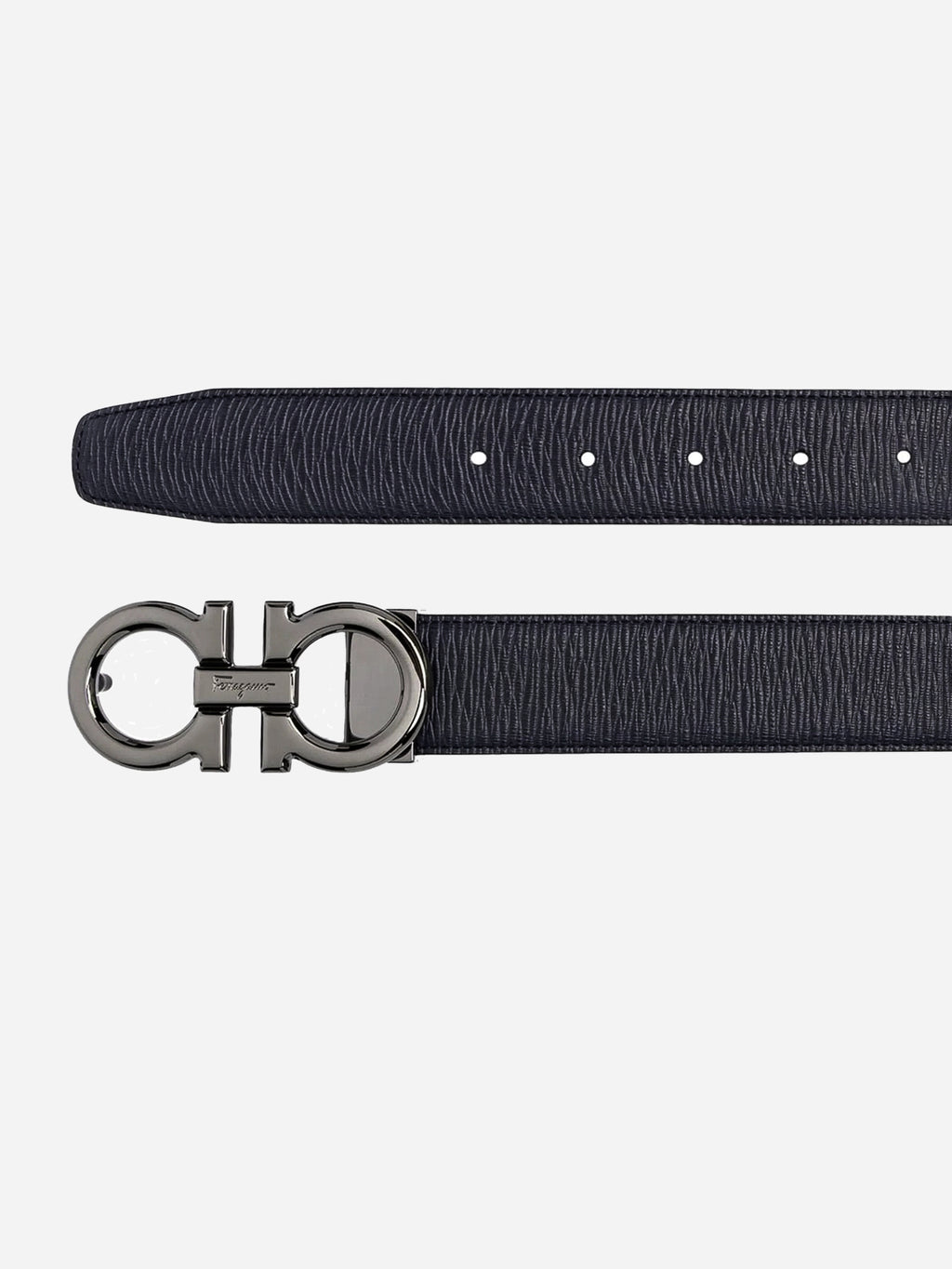 Cinturón Reversible Negro Cuero Lujo S.F.