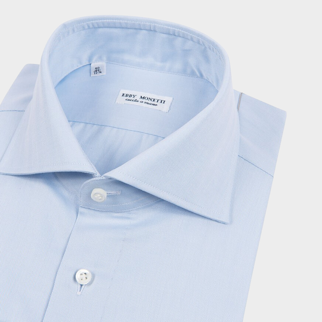 Camisa Clásica Celeste Algodón E.M.