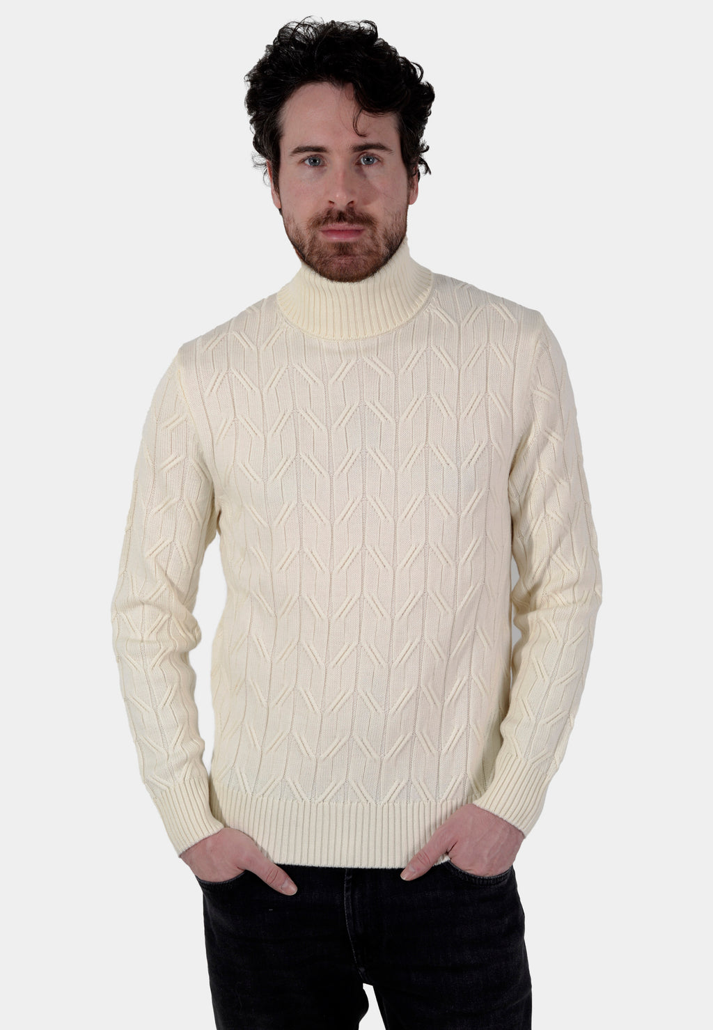 SWETER BOGGI BLANCO HUESO LANA T-L (23A014702)