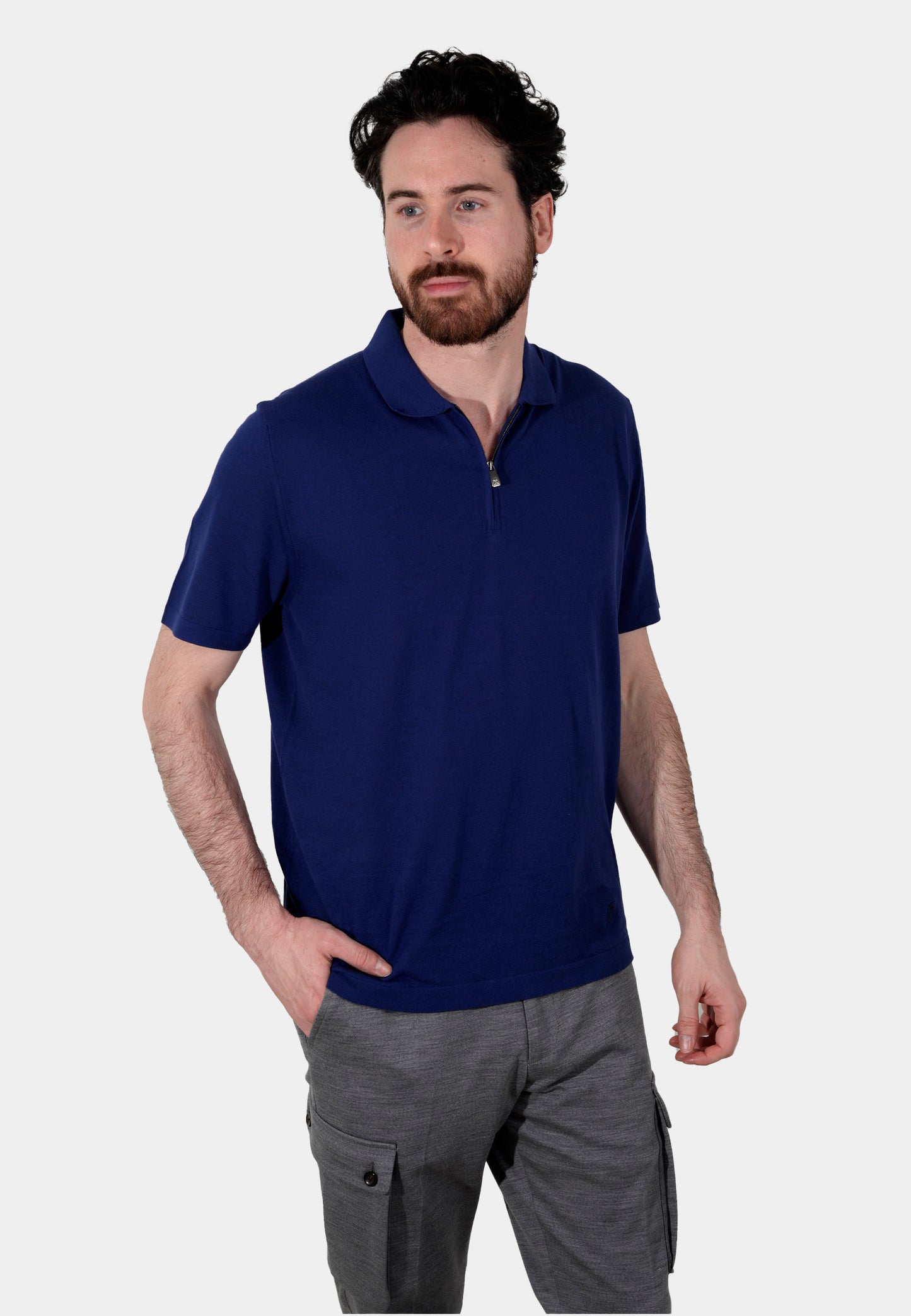 CAMISETA POLO CORNELIANI AZUL ALGODON (91M518-3125128-005)