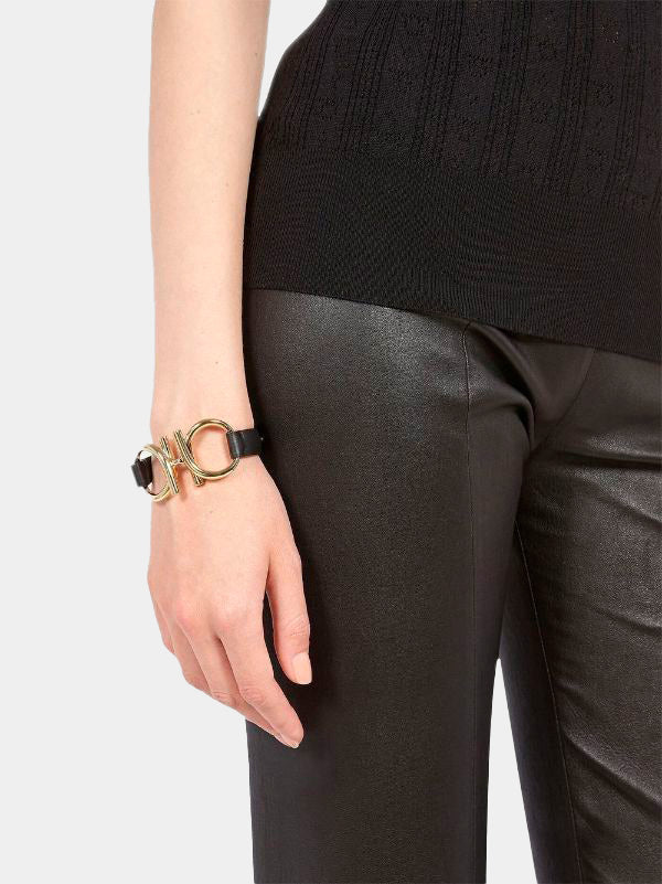 Pulsera Dama Double Twist Negra S.F.
