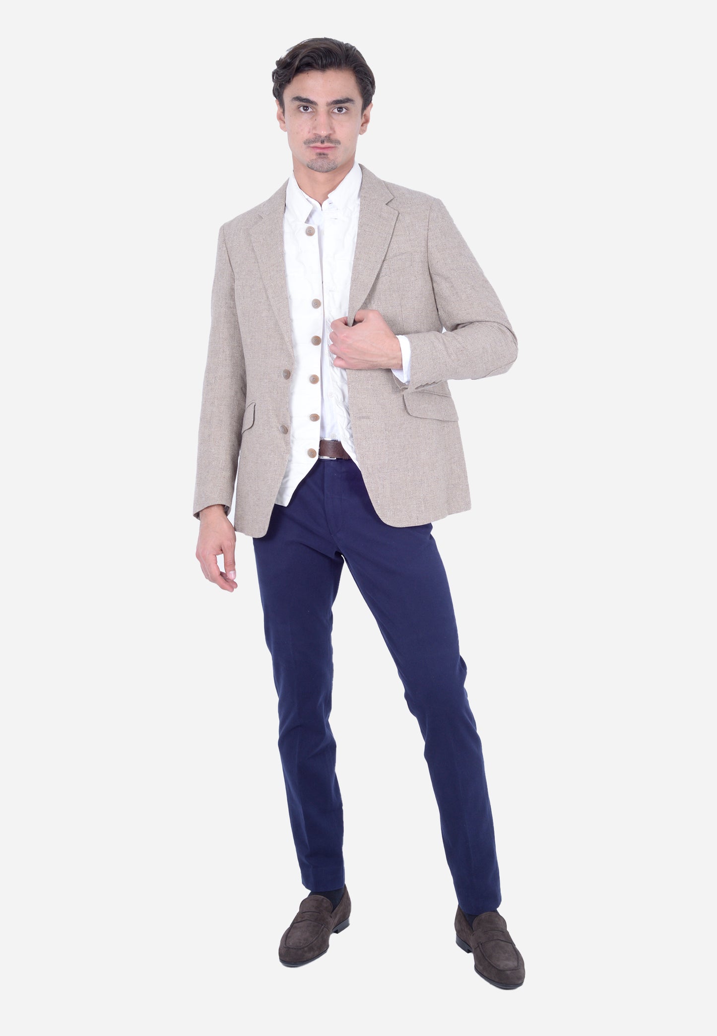 SACO HACKETT + CHALECO CAFE  (HM443333R-951)