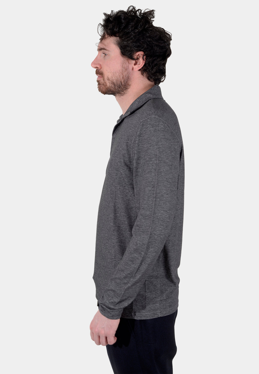 CAMISETA POLO BOGGI GRIS M/L POLIAM ALGOD T-M IM868 (23A005102)
