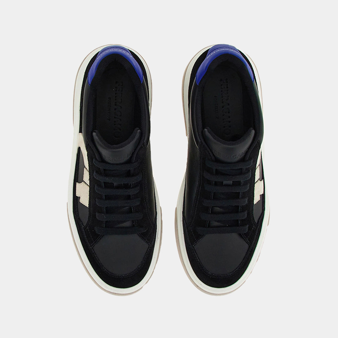 Tenis Cassina Gancini Outline Negro/Azul S.F.